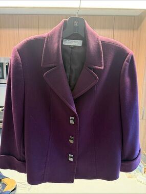 Tahari Deep Purple Tailored Jacket